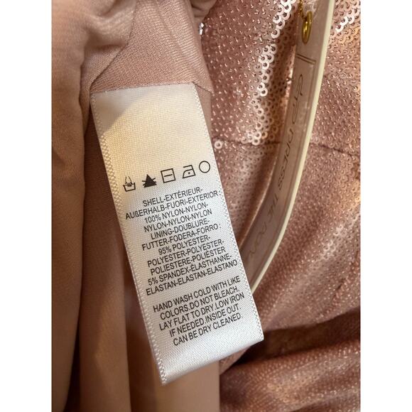 Dress The Population Pink Sequin Formal Maxi Dress Size LG NWT STUNNING - Picture 3 of 7